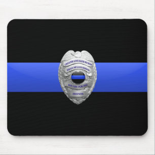 Thin Blue Line Polizei Dispatcher Abzeichen Mauspa Mousepad