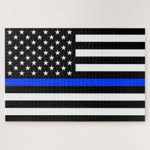 Thin Blue Line Polizei-Flagge