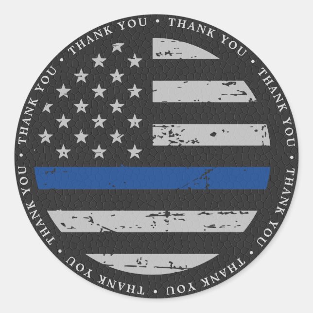 Thin Blue Line Polizei für Strafverfolgung Vielen  Runder Aufkleber (Vorderseite)