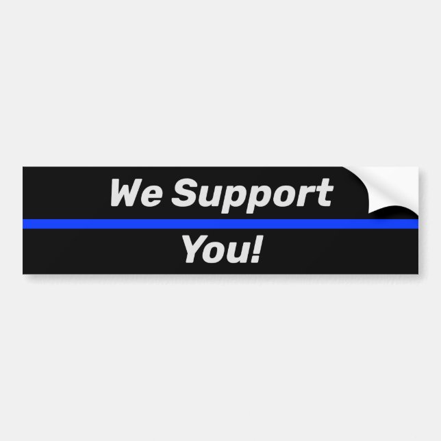 Thin Blue Line Polizei unterstützen Sie bei LEO Autoaufkleber (Vorne)