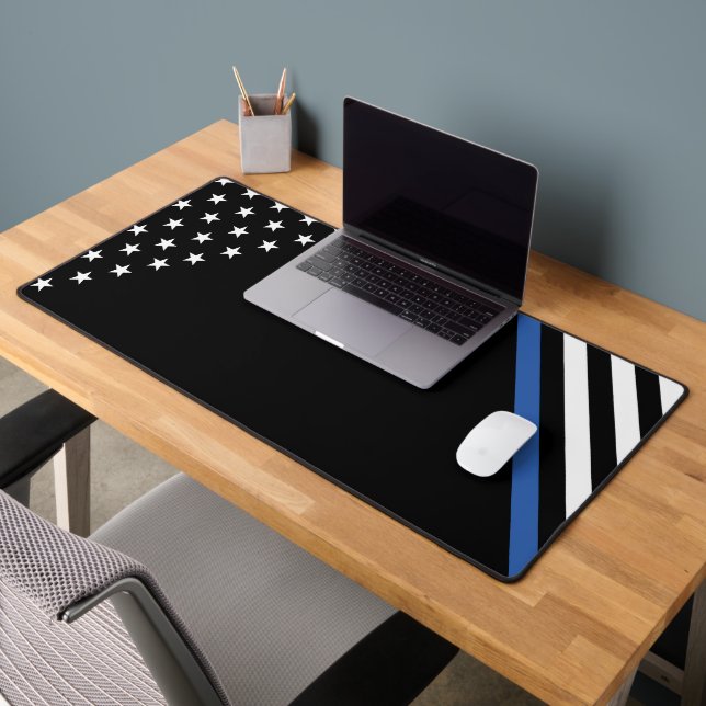 Thin Blue Line Polizeibeamtin Abzeichen Acrylic Aw Schreibtischunterlage (Büro 2)