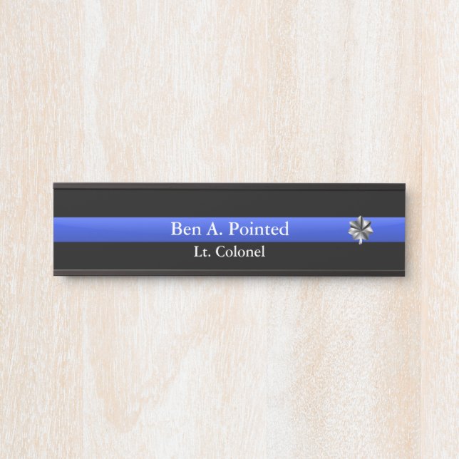 Thin Blue Line - Polizeidirektor - Türsignatur Türschild (Vorderseite )
