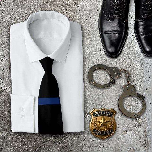 Thin Blue Line Polizeihalsband Krawatte (Von Creator hochgeladen)