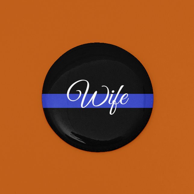 Thin Blue Line: Polizeiliche Ehefrau Button (Von Creator hochgeladen)