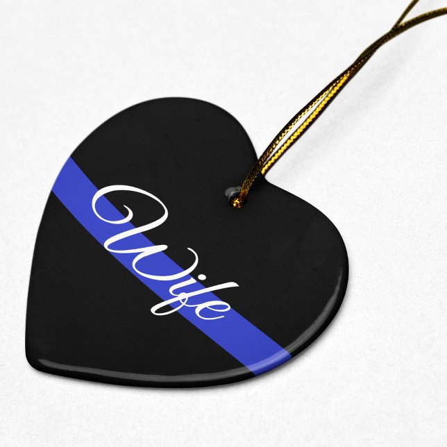 Thin Blue Line: Polizeiliche Ehefrau Keramik Ornament (Von Creator hochgeladen)