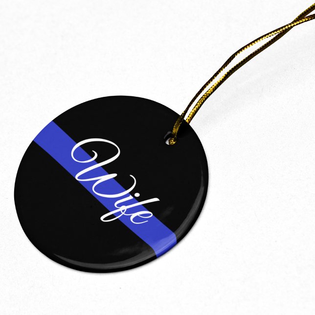 Thin Blue Line: Polizeiliche Ehefrau Keramikornament (Von Creator hochgeladen)