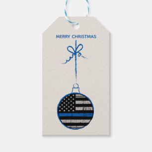 Thin Blue Line - Polizeiliche WeihnachtsVollzug Geschenkanhänger