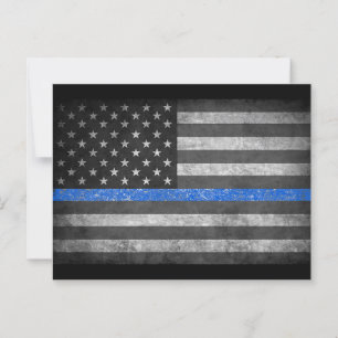 Thin Blue Line Postkarte