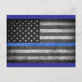 Thin Blue Line Postkarte