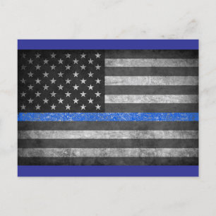 Thin Blue Line Postkarte
