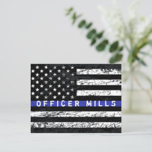 Thin Blue Line Postkarte