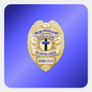 Thin Blue Line Quadratischer Aufkleber