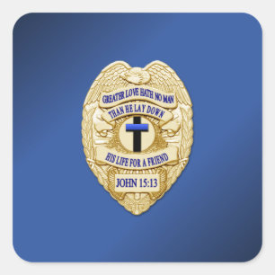 Thin Blue Line Quadratischer Aufkleber