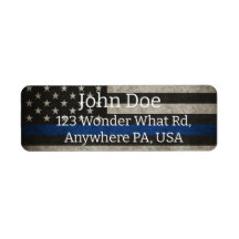 Thin Blue Line Return Labels