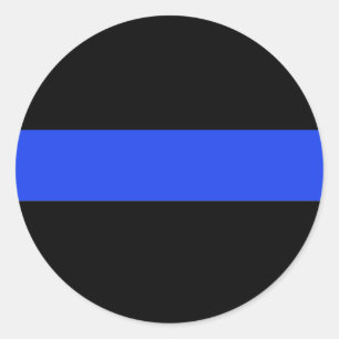 Thin Blue Line Runder Aufkleber