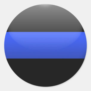 Thin Blue Line Runder Aufkleber