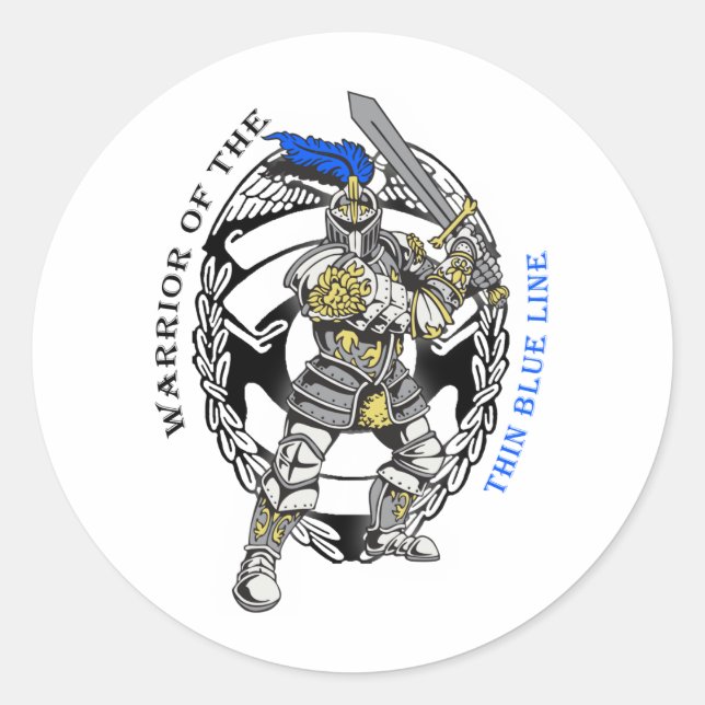 THIN BLUE LINE RUNDER AUFKLEBER (Vorderseite)