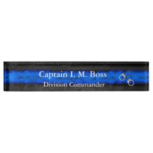 Thin Blue Line - Shackles Desk Namplate Namensplakette