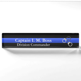 Thin Blue Line - Shackles Desk Namplate Namensplakette