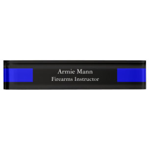 Thin Blue Line - Sharp Design Name Plate Namensplakette
