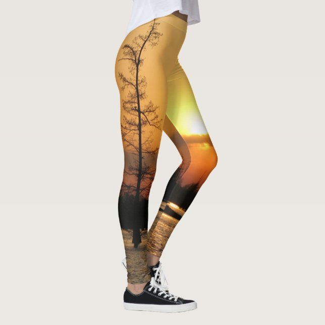 Thin Blue Line - Sonnenaufgang bei Millwood Leggings (Rechts)