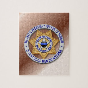 Thin Blue Line Star Abzeichen