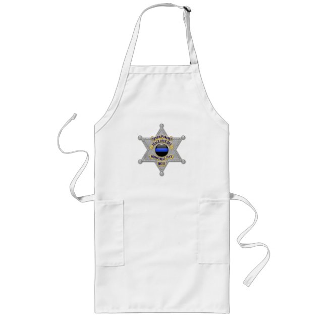 Thin Blue Line Stellvertretender Sheriff Abzeichen Lange Schürze (Vorne)