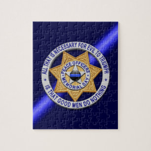 Thin Blue Line Stern Abzeichen