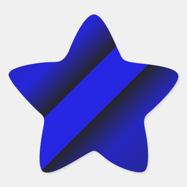 Thin Blue Line Stern-Aufkleber (Vorderseite)