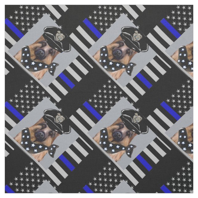 THIN BLUE LINE STOFF (Muster)