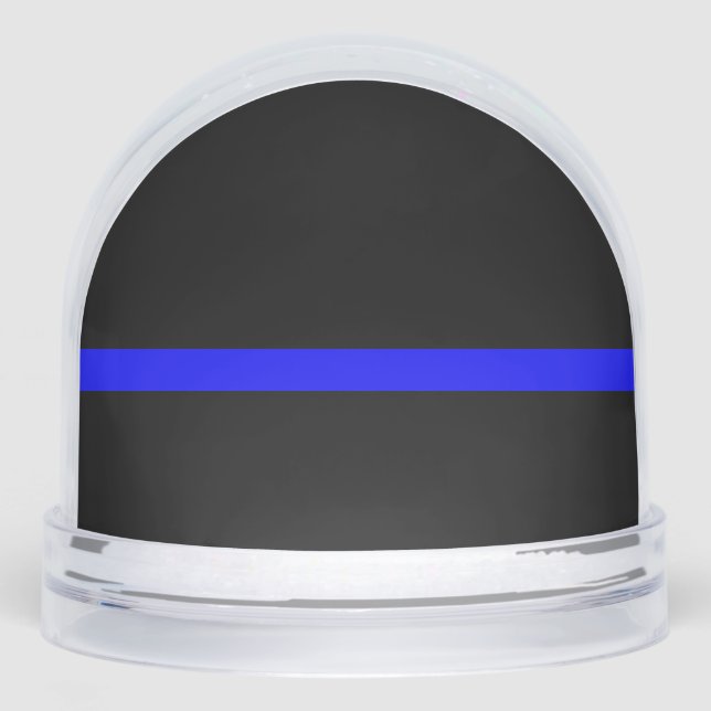 Thin Blue Line Symbolic Memorial on a Schneekugeln (Vorderseite)
