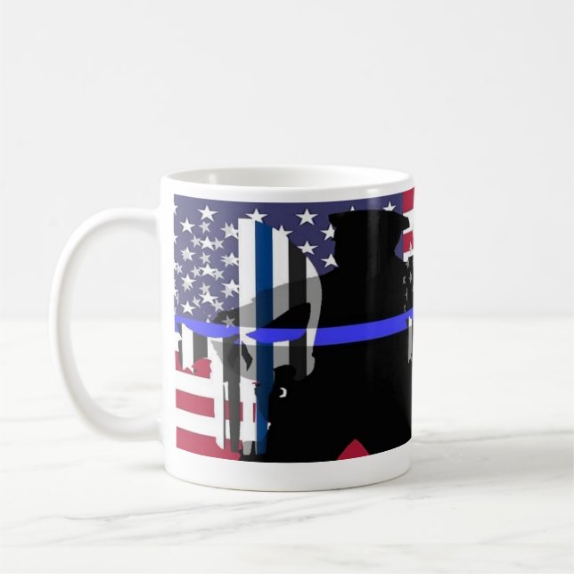 Thin Blue Line Tasse (Links)