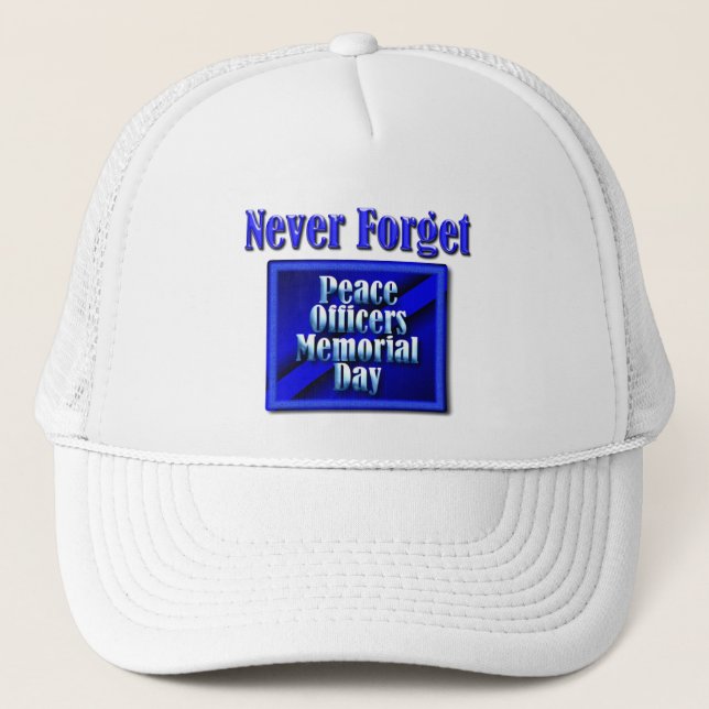 Thin Blue Line Truckerkappe (Vorderseite)