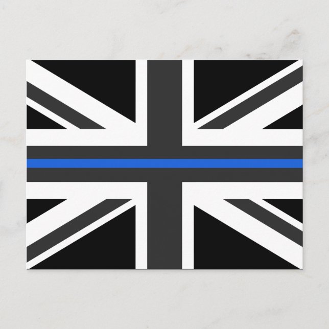 Thin Blue Line UK Flag Postkarte (Vorderseite)
