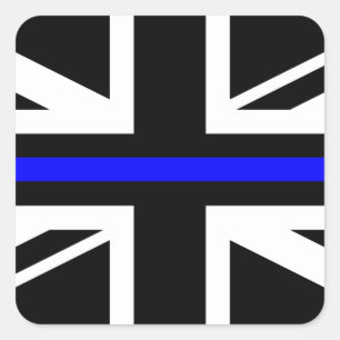 Thin Blue Line - UK Quadratischer Aufkleber