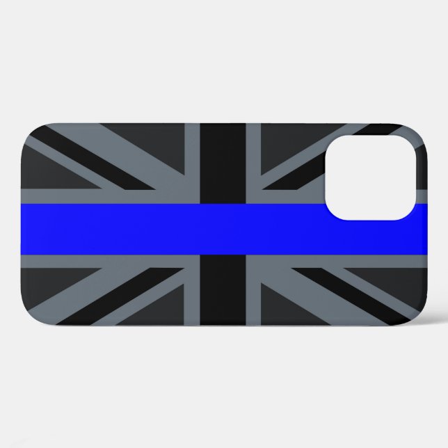 Thin Blue Line Union Jack Case-Mate iPhone Hülle (Rückseite (Horizontal))