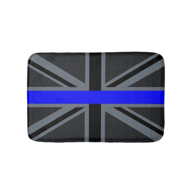 Thin Blue Line Union Jack Design Badematte (Vorderseite)