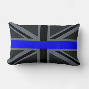 Thin Blue Line Union Jack Design Lendenkissen