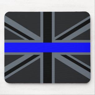Thin Blue Line Union Jack Graphic Mousepad