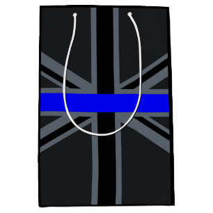 Thin Blue Line Union Jack Mittlere Geschenktüte