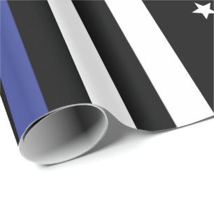 Thin Blue Line USA-Flagge Geschenkpapier