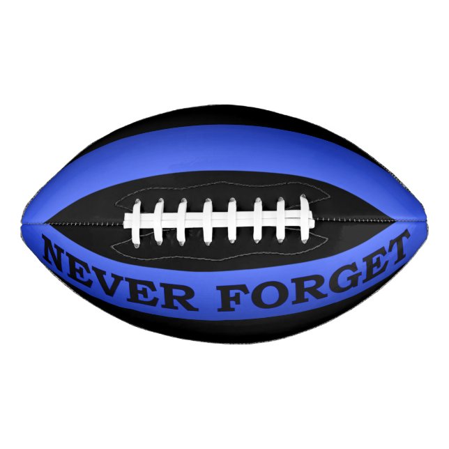 Thin Blue Line Vergessen Sie nie Football (Vorderseite)