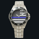 Thin Blue Line Watch Armbanduhr<br><div class="desc">Was für eine großartige Art,  Ihre Unterstützung zu zeigen</div>