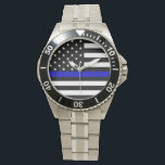 Thin Blue Line Watch Armbanduhr<br><div class="desc">Was für eine großartige Art,  Ihre Unterstützung zu zeigen</div>