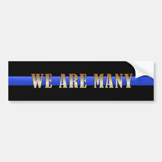Thin Blue Line Wir sind viele Autoaufkleber (Vorne)