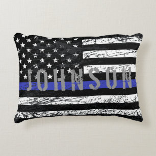 Thin Blue Line Zierkissen