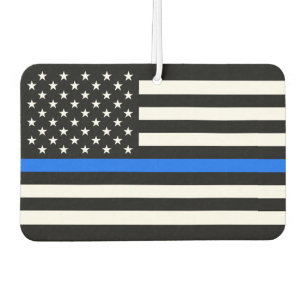 "THIN BLUE LINIE AUF FLAG" AUTOLUFTERFRISCHER