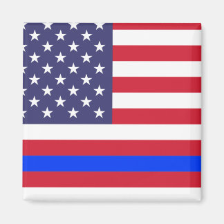 "THIN BLUE LINIE AUF FLAG" MAGNET