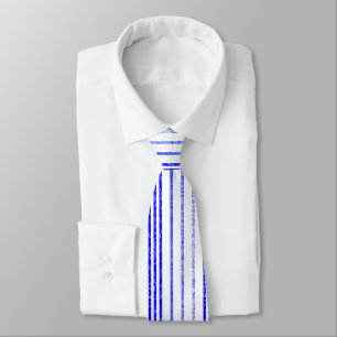 Thin Blue Speckled Vertikal Line Muster Neck Zie Krawatte