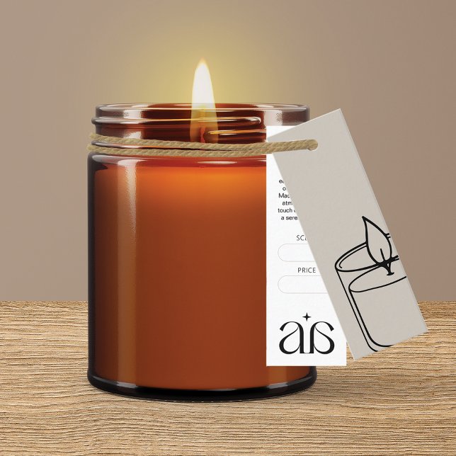 Thin Candle Produkt Jar Price Hang Tag Card (Von Creator hochgeladen)
